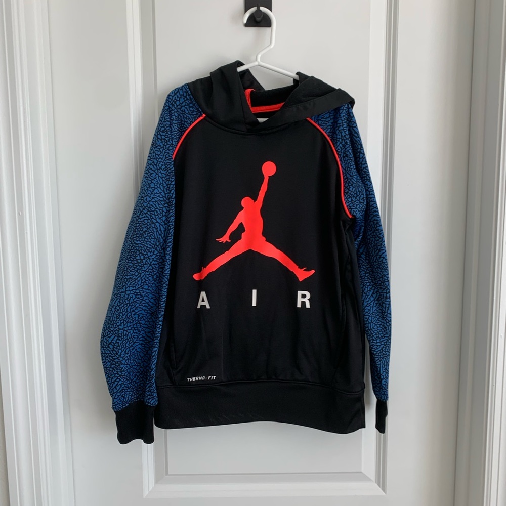 Nike therma-fit hooded sweatshirt - black , size M